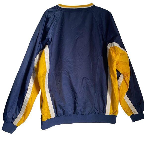 Vintage Spartans Baseball Jacket Windbreaker Mens Size Large Yellow Navy - Picture 6 of 7